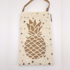 Beaded Pineapple Crossbody Bag - Bamboo Trading Company Club Bag